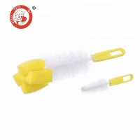 Wholesale nylon sponge baby feeding bottle cleaning brush set